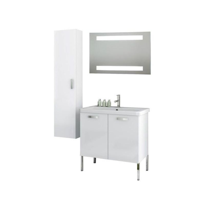 ACF by Nameeks CP92 City Play 30 Floor Standing Vanity Set with Wood Cabinet, C Glossy White Fixture Single