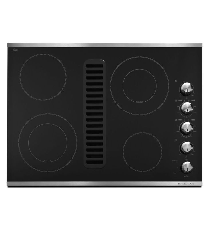 KitchenAid KECD807X 30 Inch Wide Downdraft Electric Cooktop from the Architect S Stainless Steel Cooktops Electric