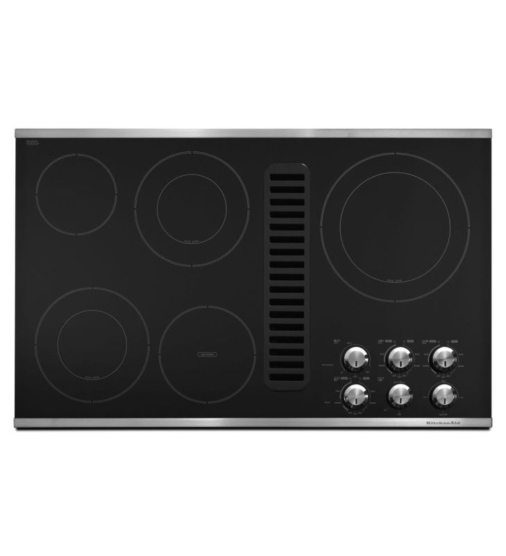 KitchenAid KECD867X 36 Inch Wide Downdraft Electric Cooktop from the Architect S Stainless Steel Cooktops Electric